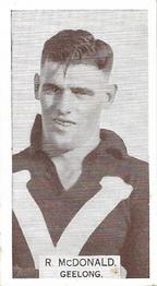 1933 Wills's Victorian Footballers (Small) #174 Rupe McDonald Front